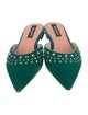 Rochas Velvet Crystal Embellishments Mules