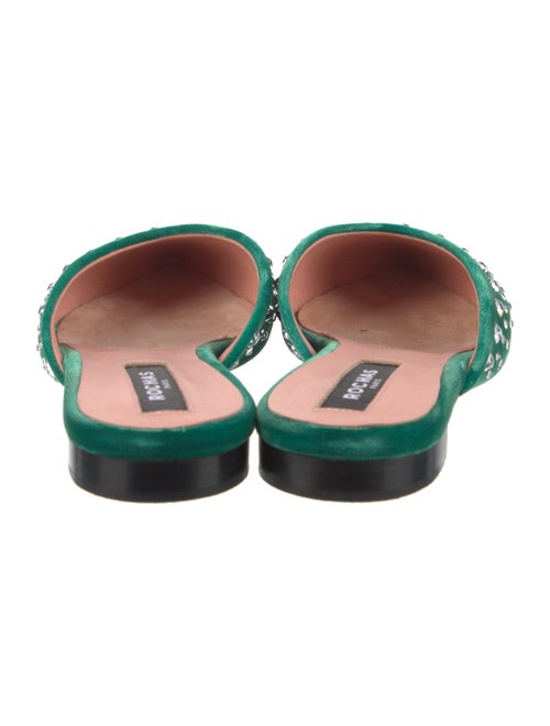 Rochas Velvet Crystal Embellishments Mules