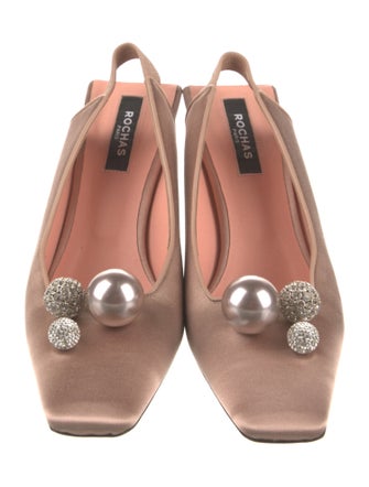 Rochas Crystal Embellishments Slingback Pumps