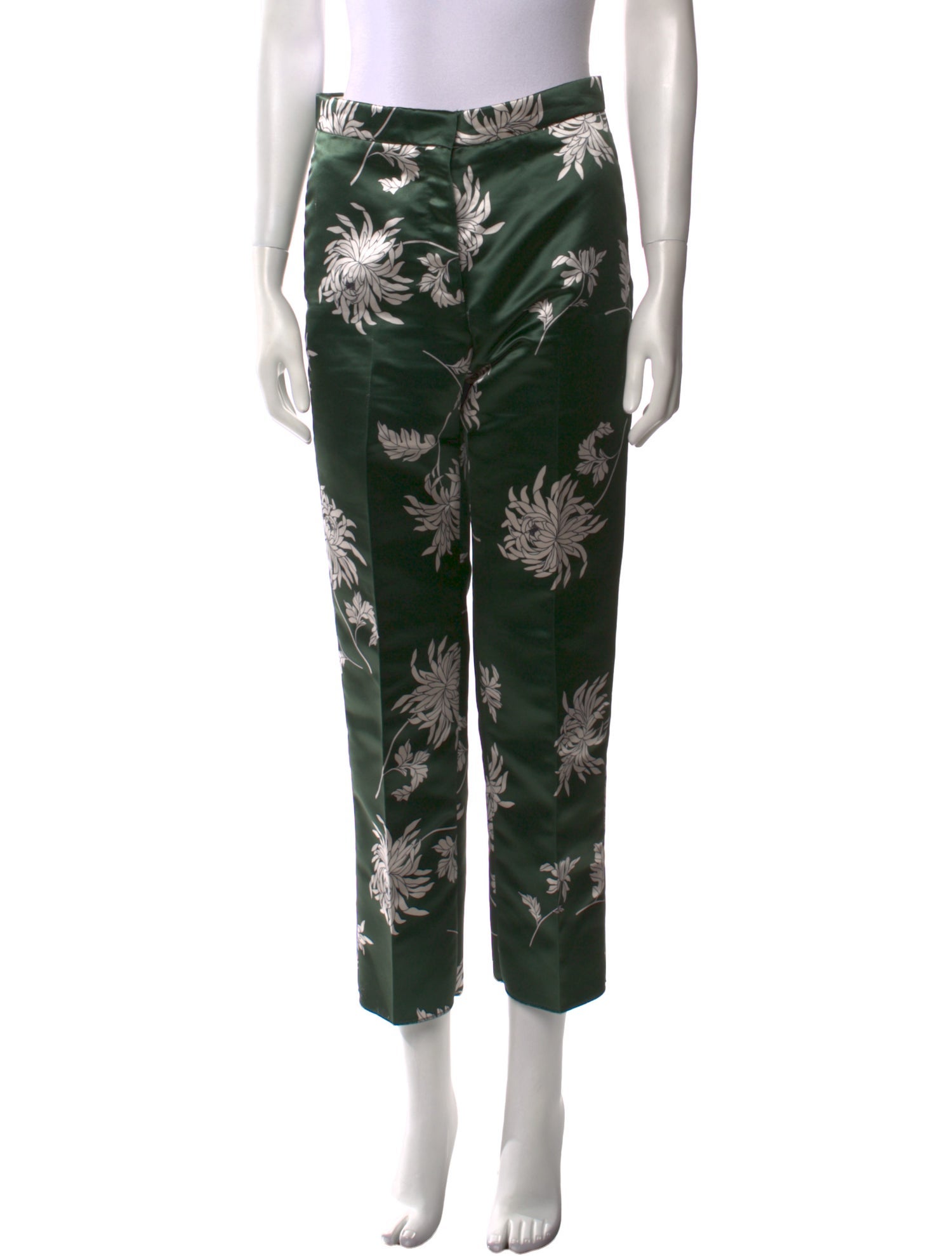 Rochas Floral Print Straight Leg Pants