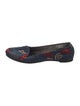 Rochas Floral Print Embroidered Accent Flats