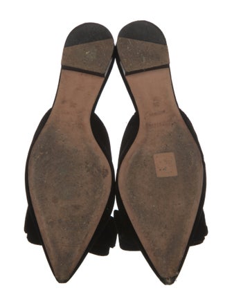 Rochas Velvet Bow Accents Mules