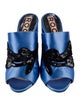 Rochas Satin Sequin Embellishments Slides