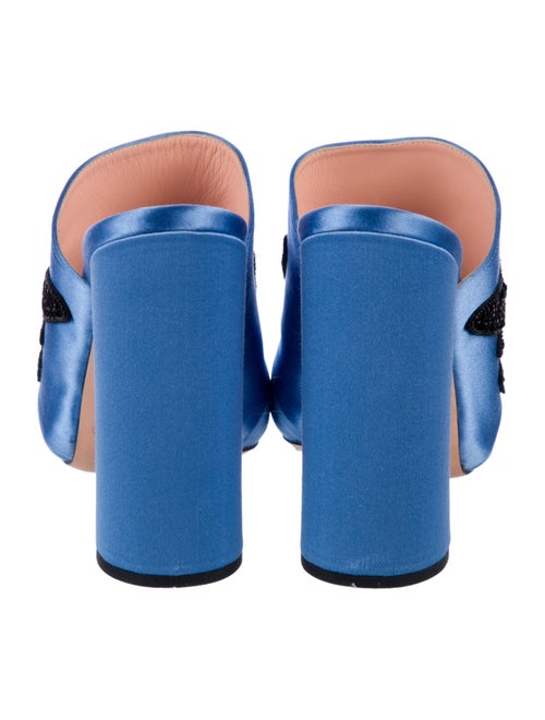 Rochas Satin Sequin Embellishments Slides