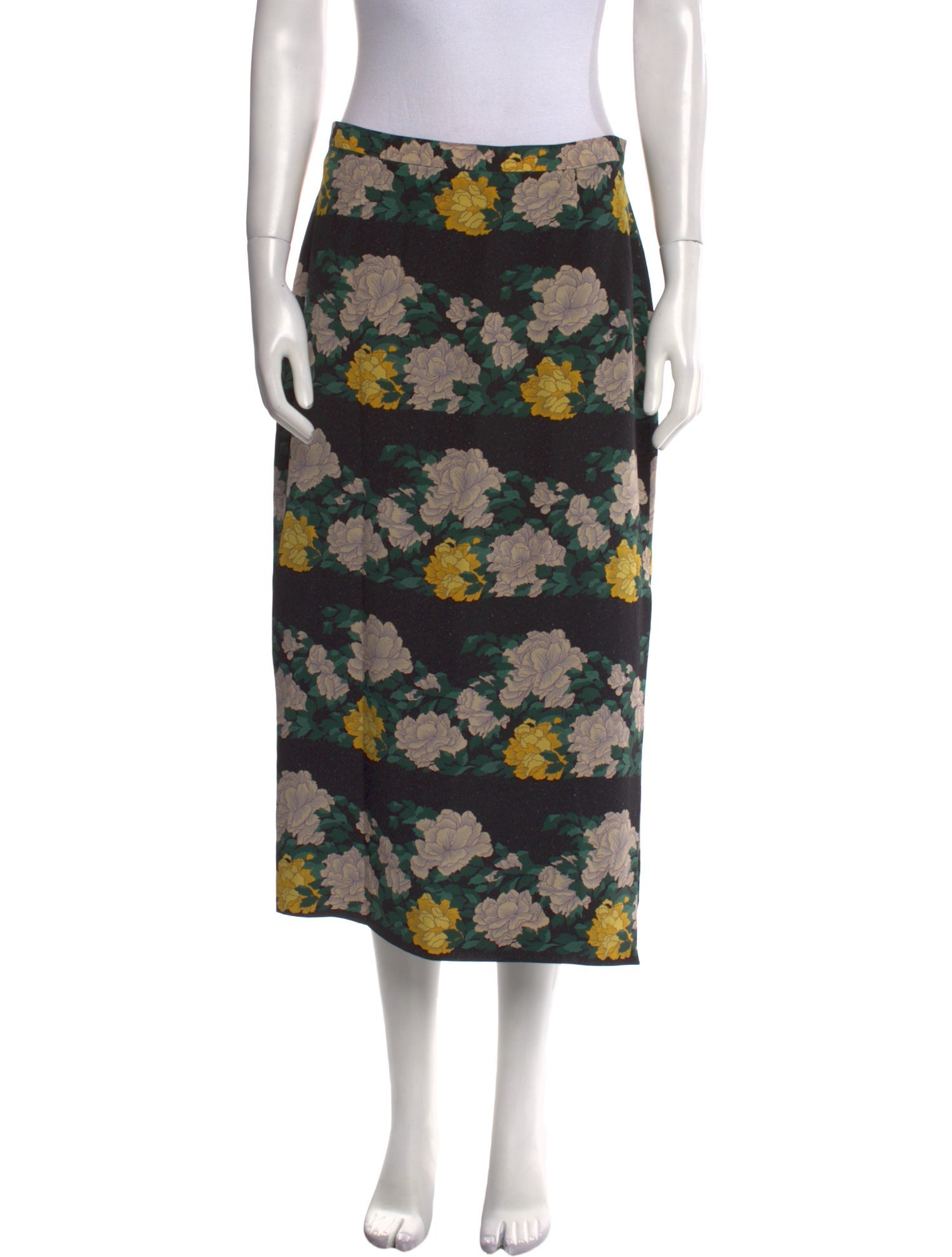 Rochas Silk Midi Length Skirt