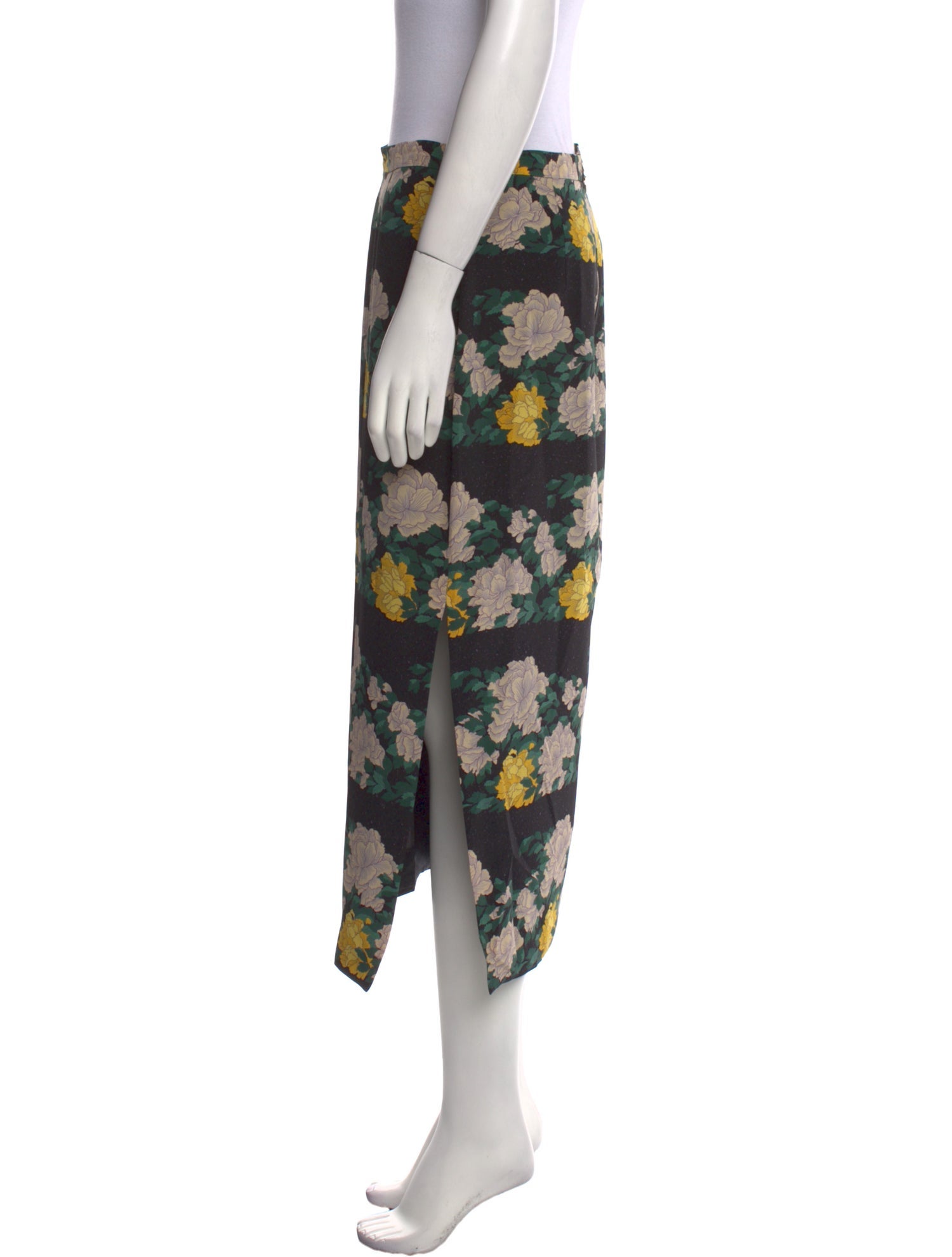 Rochas Silk Midi Length Skirt