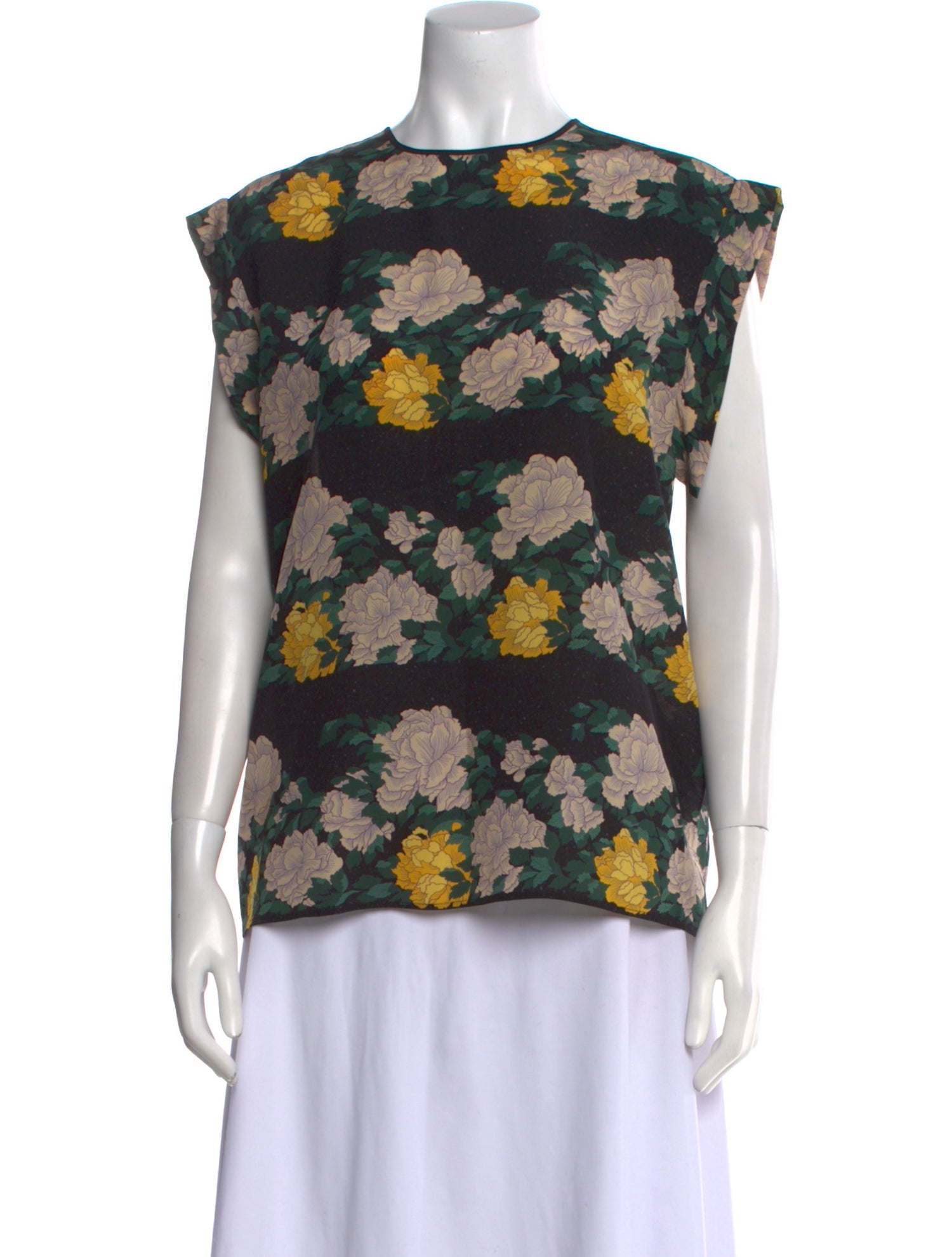 Rochas Silk Floral Print Blouse