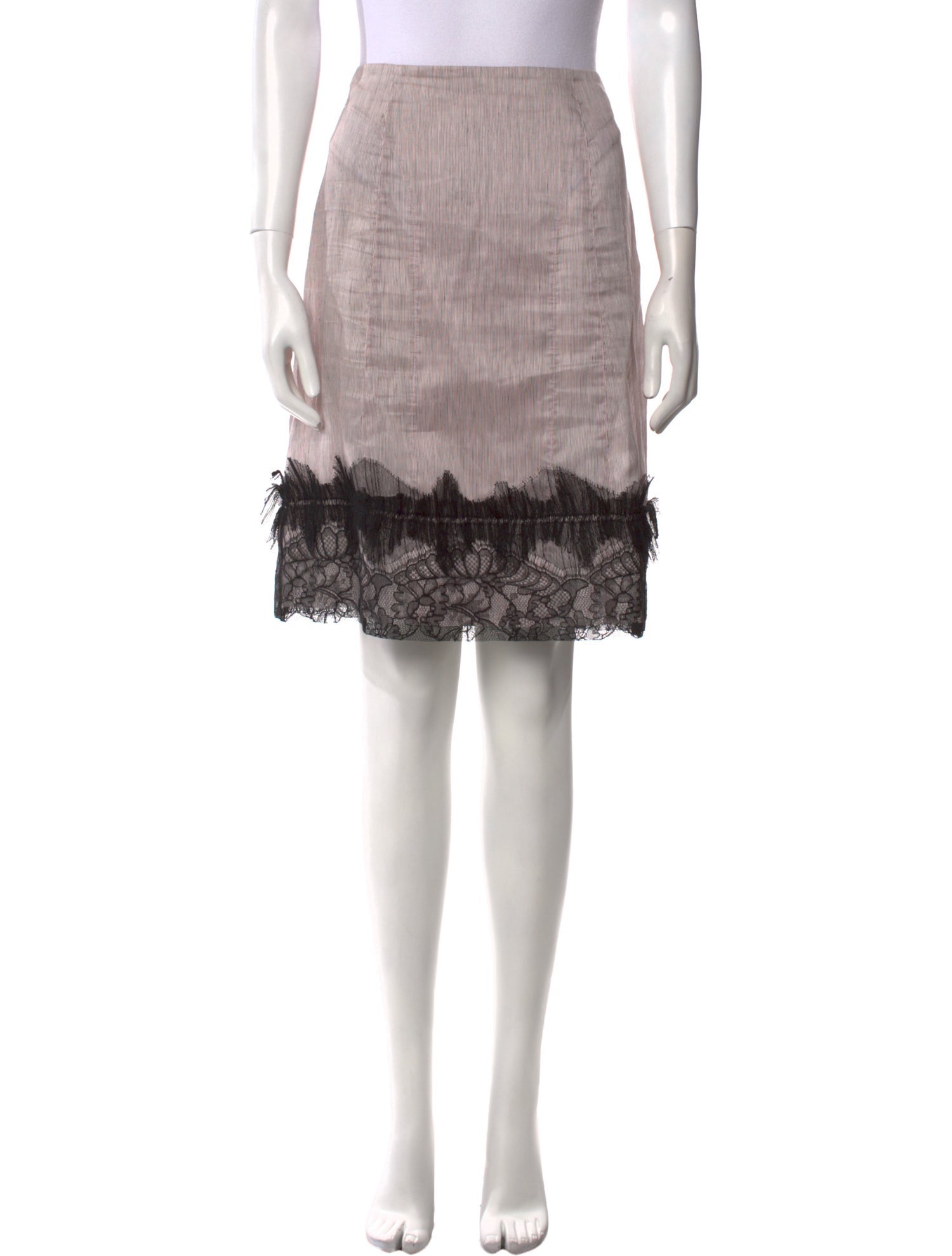 Rochas Linen Knee-Length Skirt