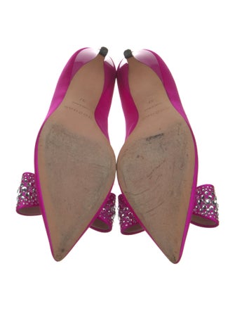 Rochas Satin Bow Accents Pumps