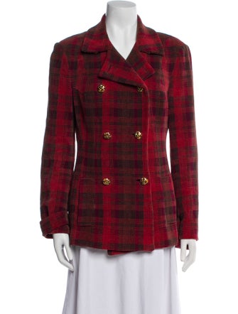 Rochas Plaid Print Blazer