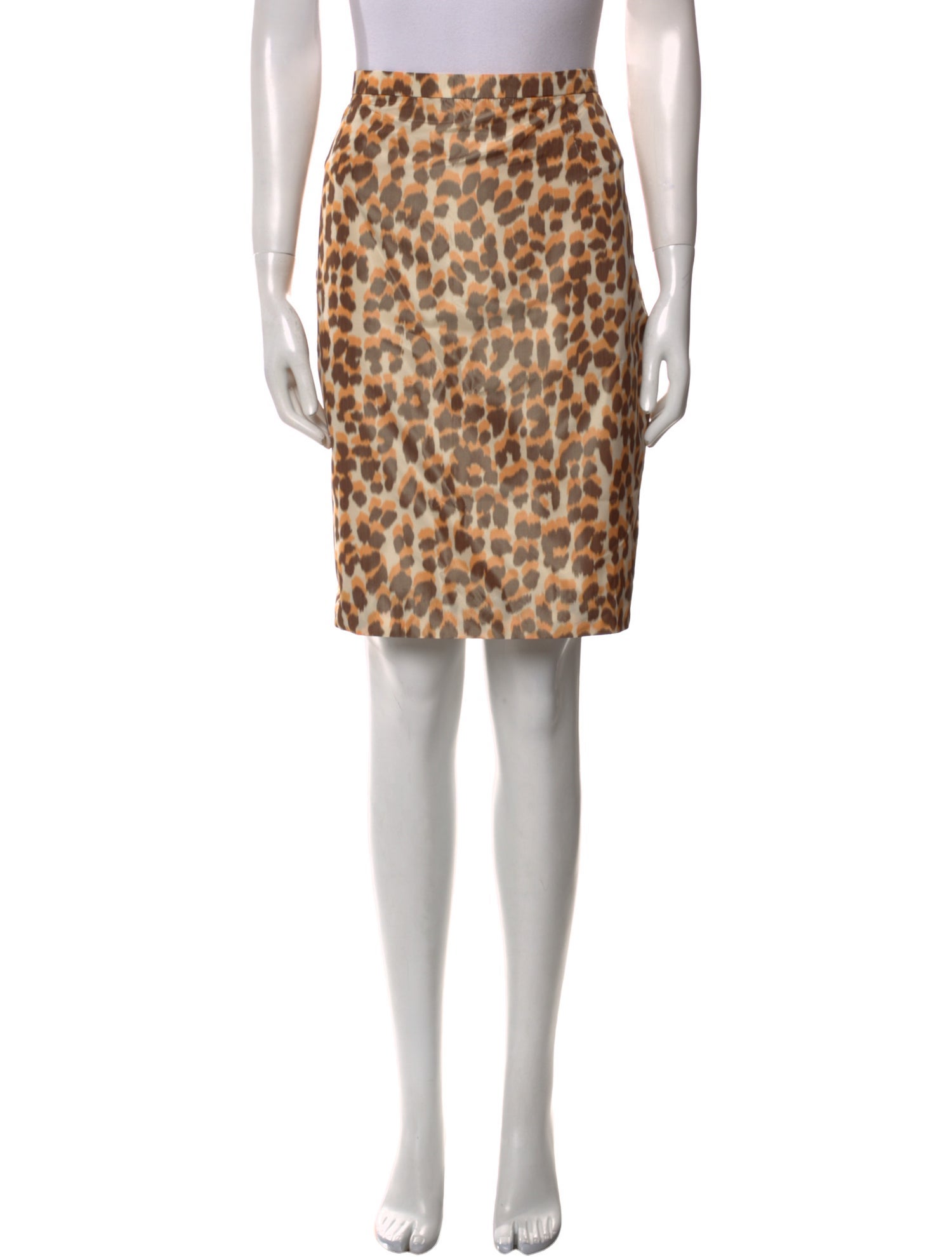 Rochas Animal Print Knee-Length Skirt