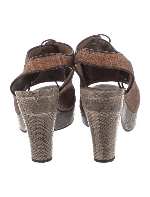 Rochas Straw Slingback Sandals