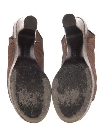 Rochas Straw Slingback Sandals