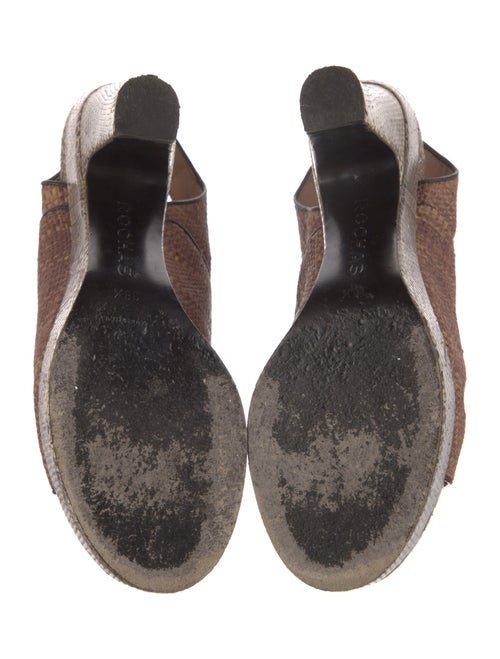 Rochas Straw Slingback Sandals