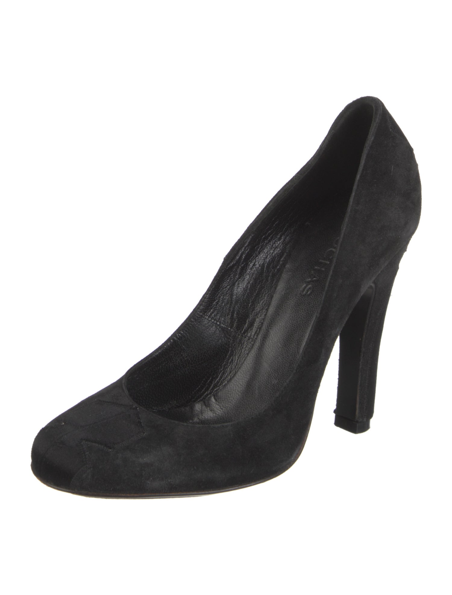 Rochas Suede Leather Trim Embellishment Pumps