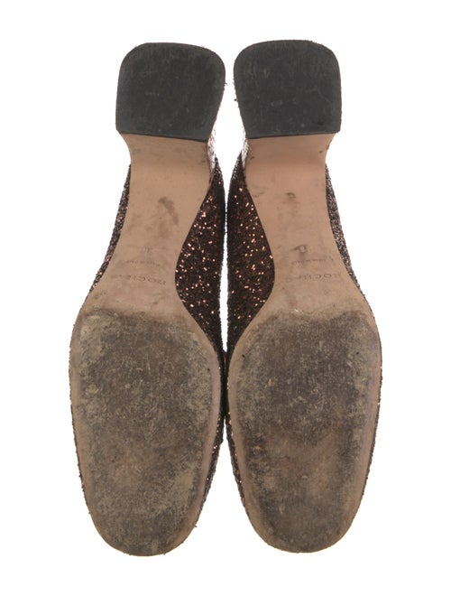 Rochas Glitter Animal Print Loafers