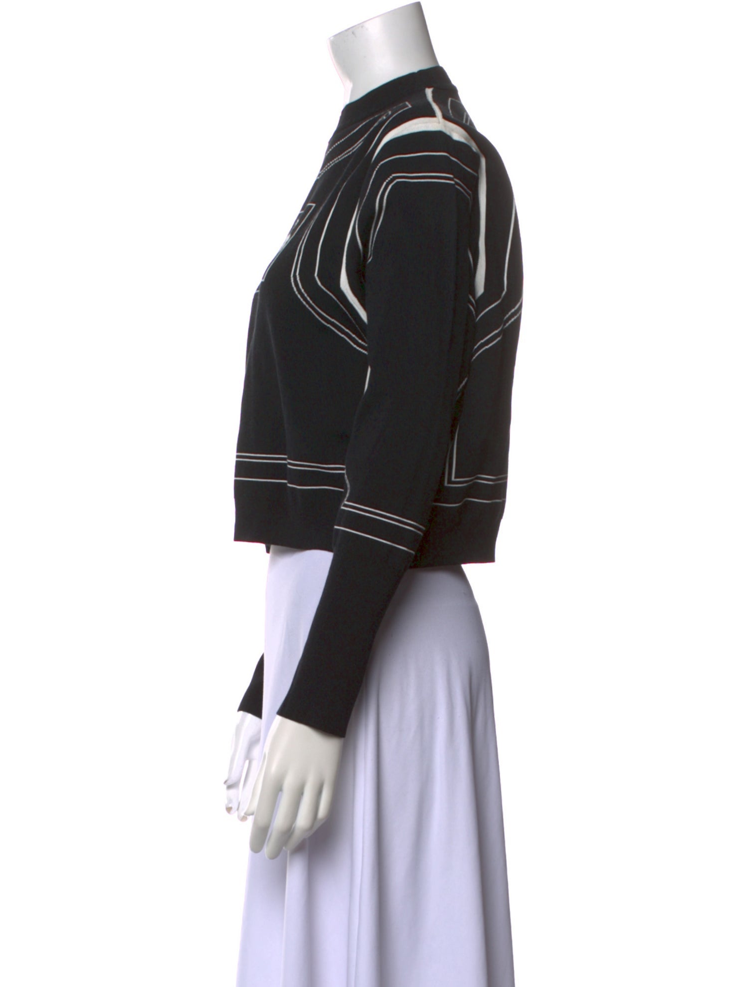 Rochas Graphic Print Crew Neck Sweater