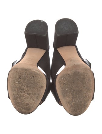 Rochas Satin Crystal Embellishments Slides