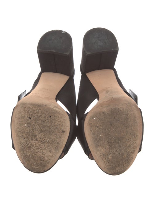 Rochas Satin Crystal Embellishments Slides