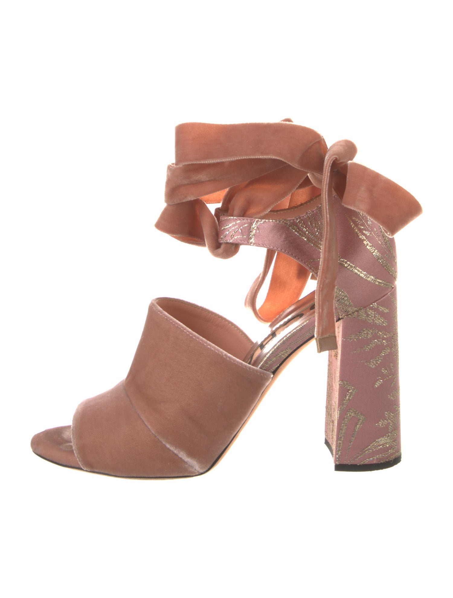 Rochas Velvet Gladiator Sandals