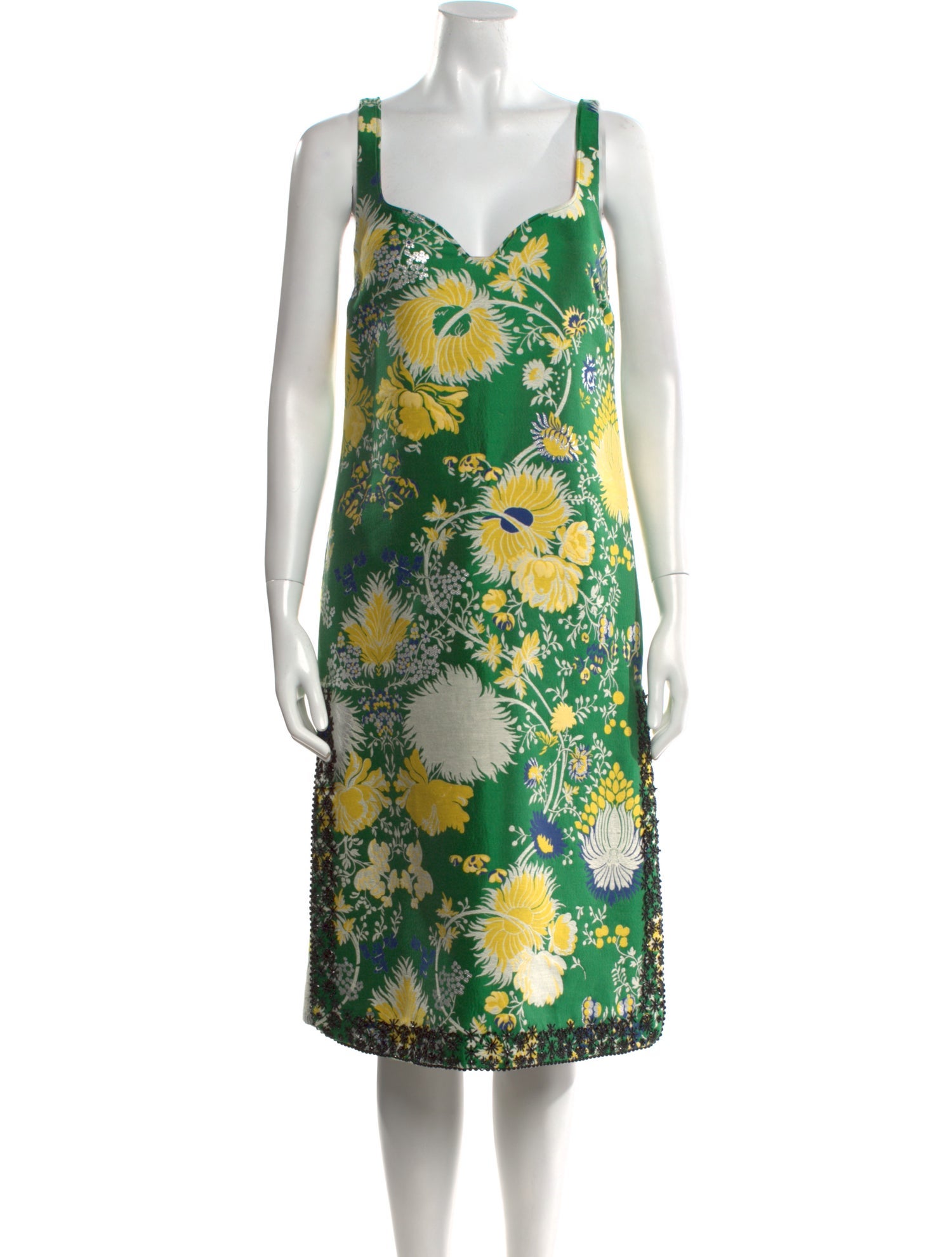 Rochas Floral Print Midi Length Dress