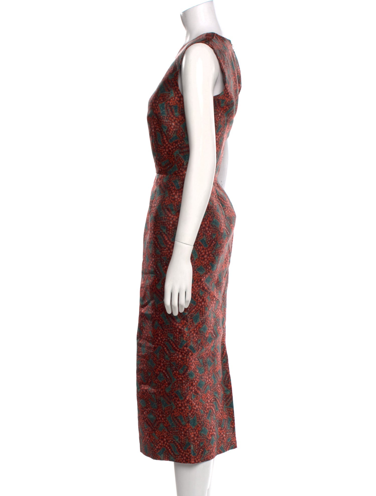Rochas Printed Long Dress