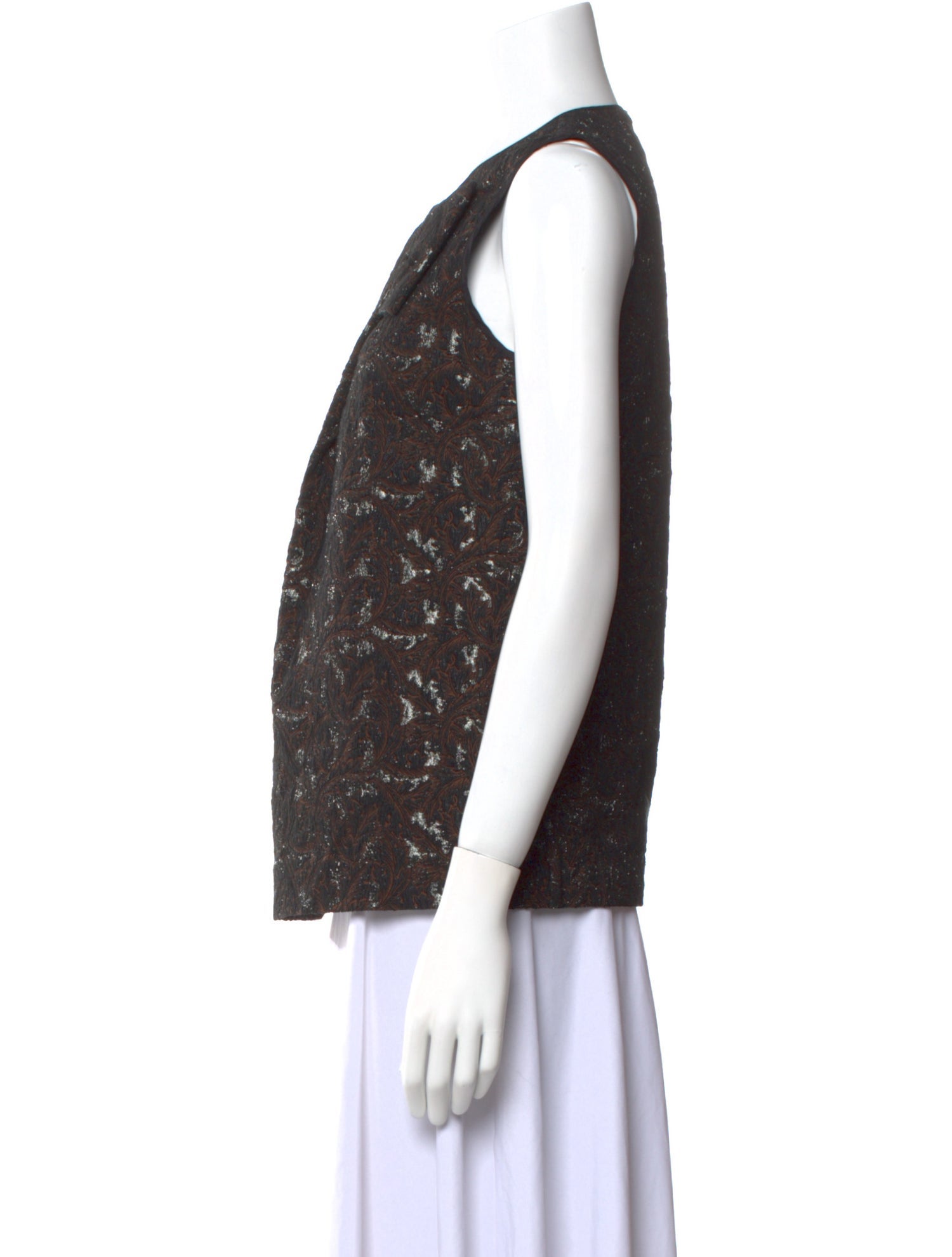Rochas Crew Neck Sleeveless Top