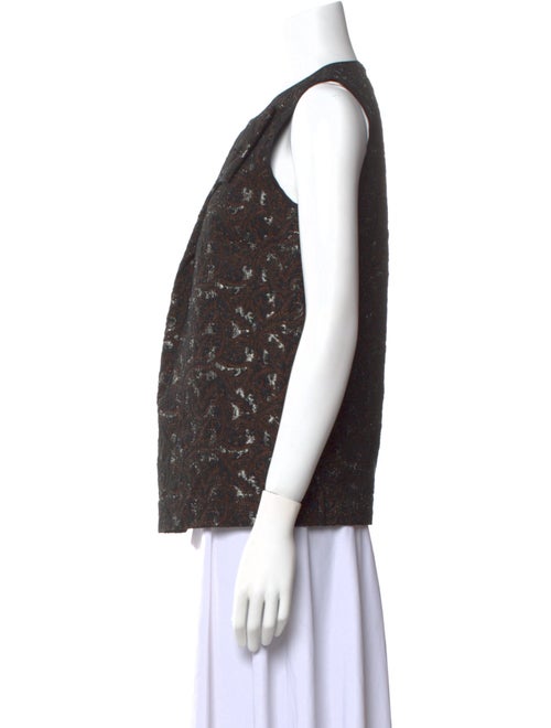 Rochas Crew Neck Sleeveless Top