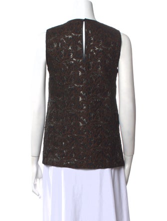 Rochas Crew Neck Sleeveless Top