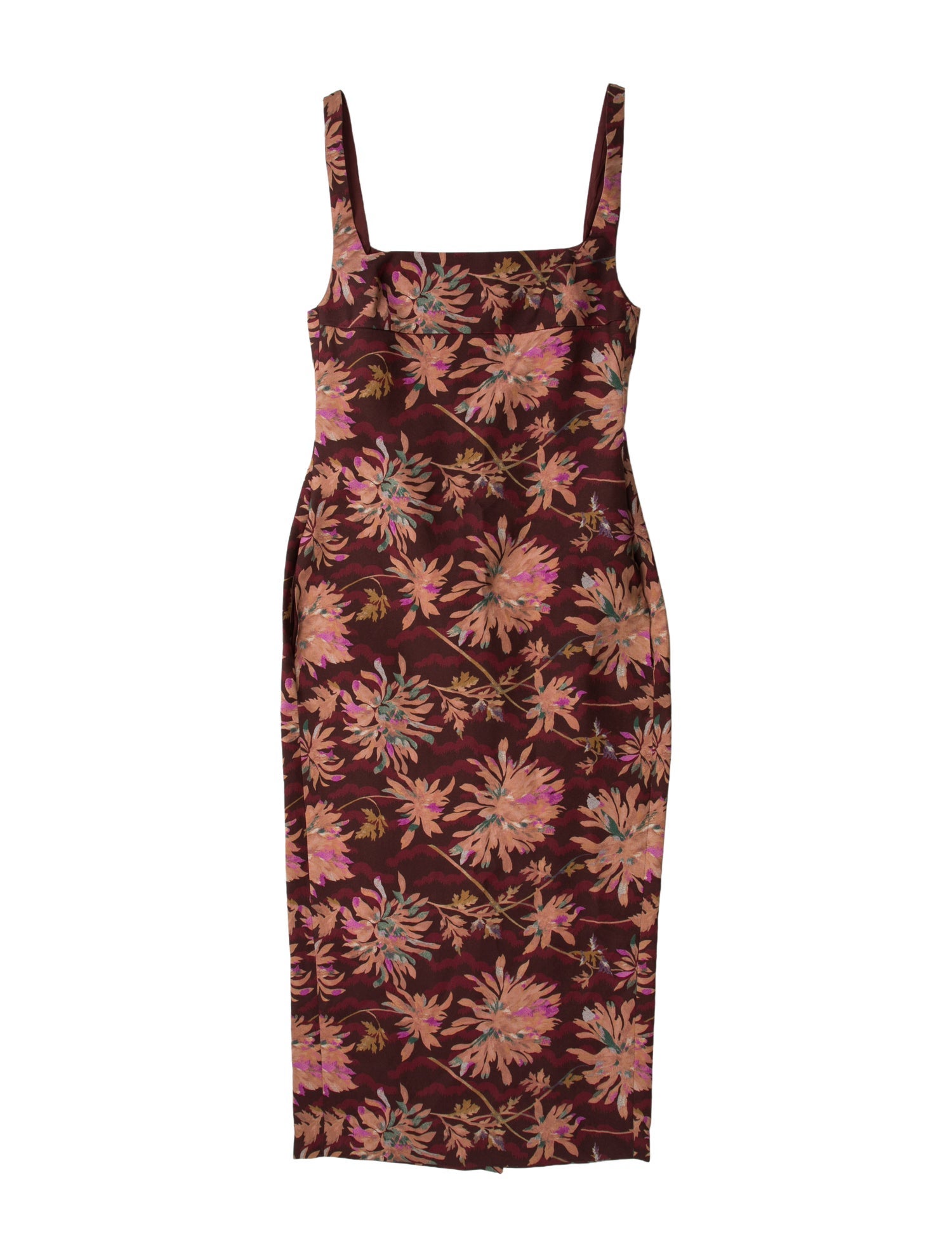 Rochas Floral Print Midi Length Dress
