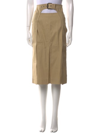 Rochas Cutout Accent Knee-Length Skirt