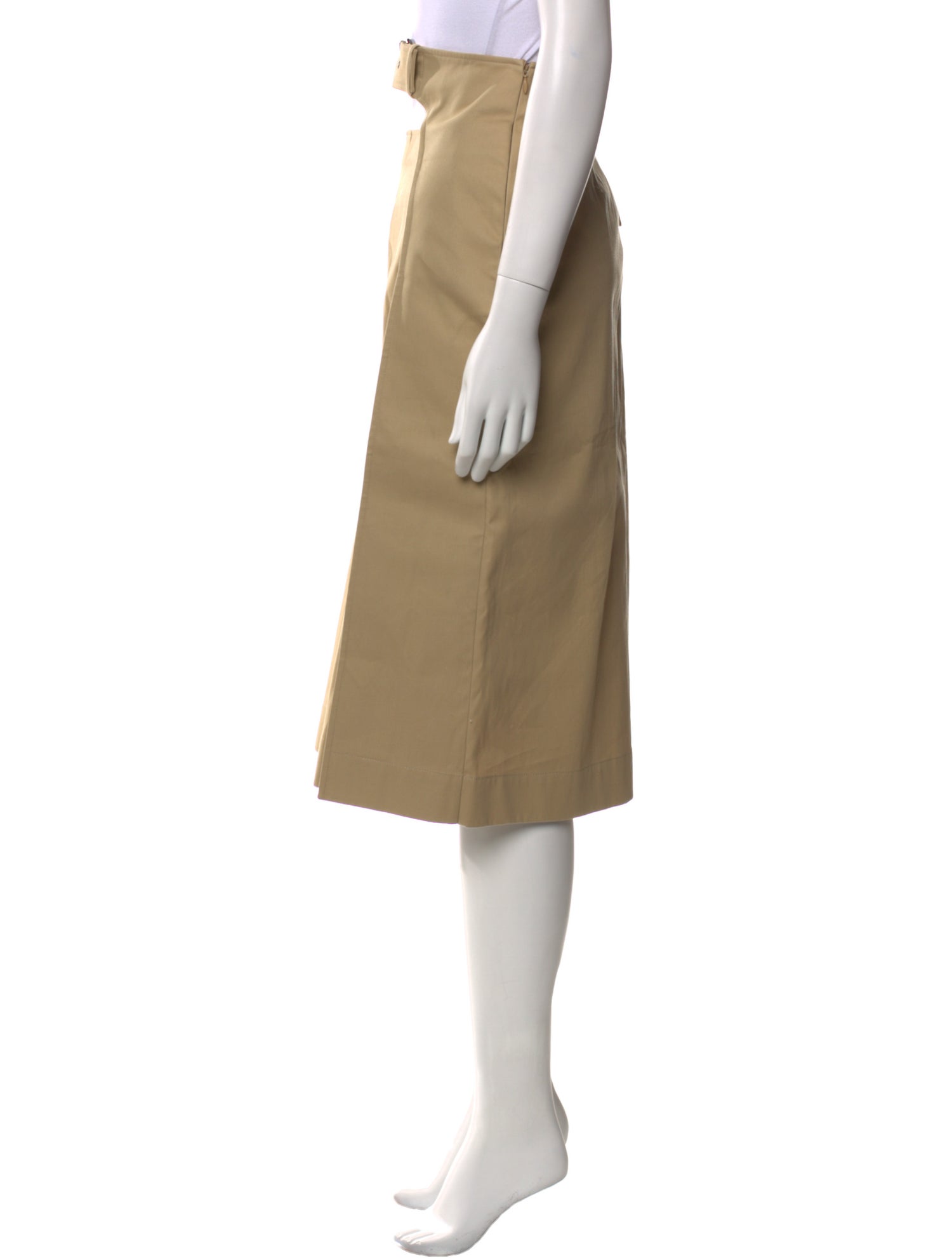 Rochas Cutout Accent Knee-Length Skirt