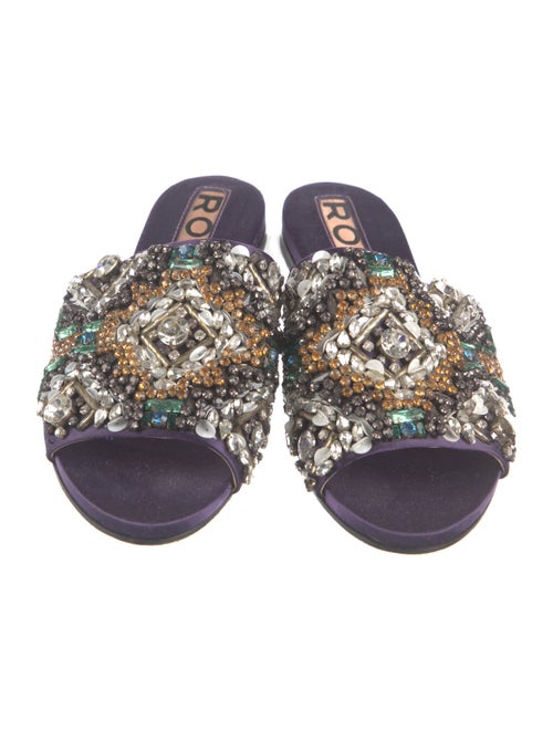 Rochas Satin Patterned Slides
