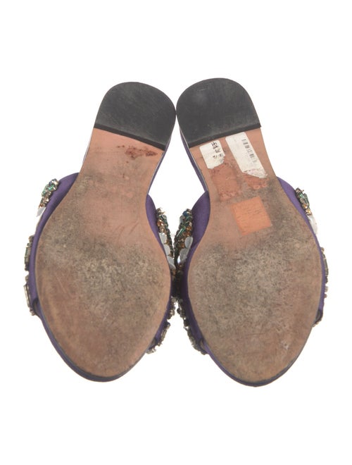 Rochas Satin Patterned Slides