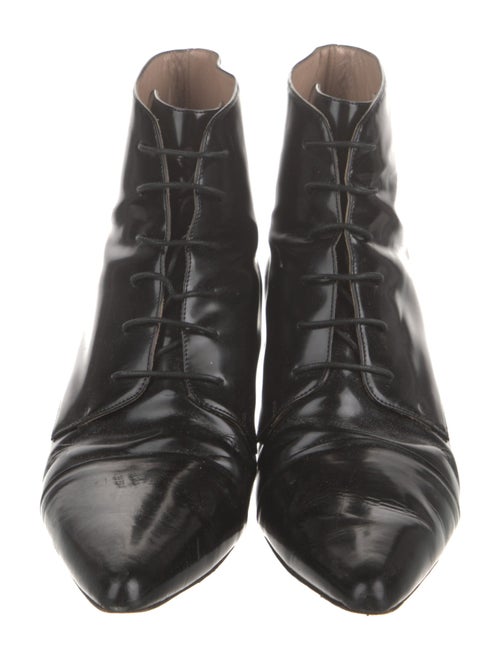 Rochas Leather Lace-Up Boots