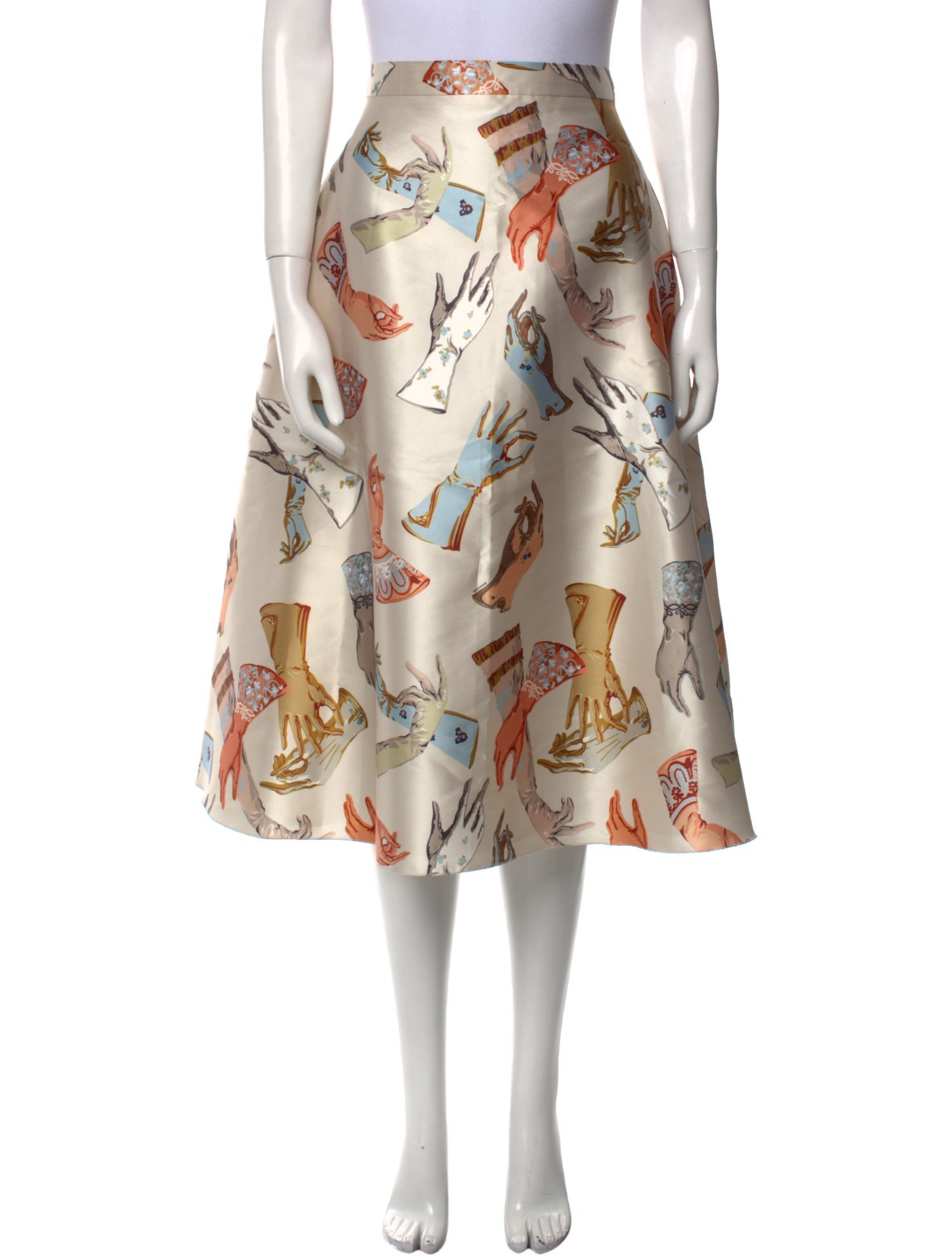 Rochas Printed Midi Length Skirt w/ Tags