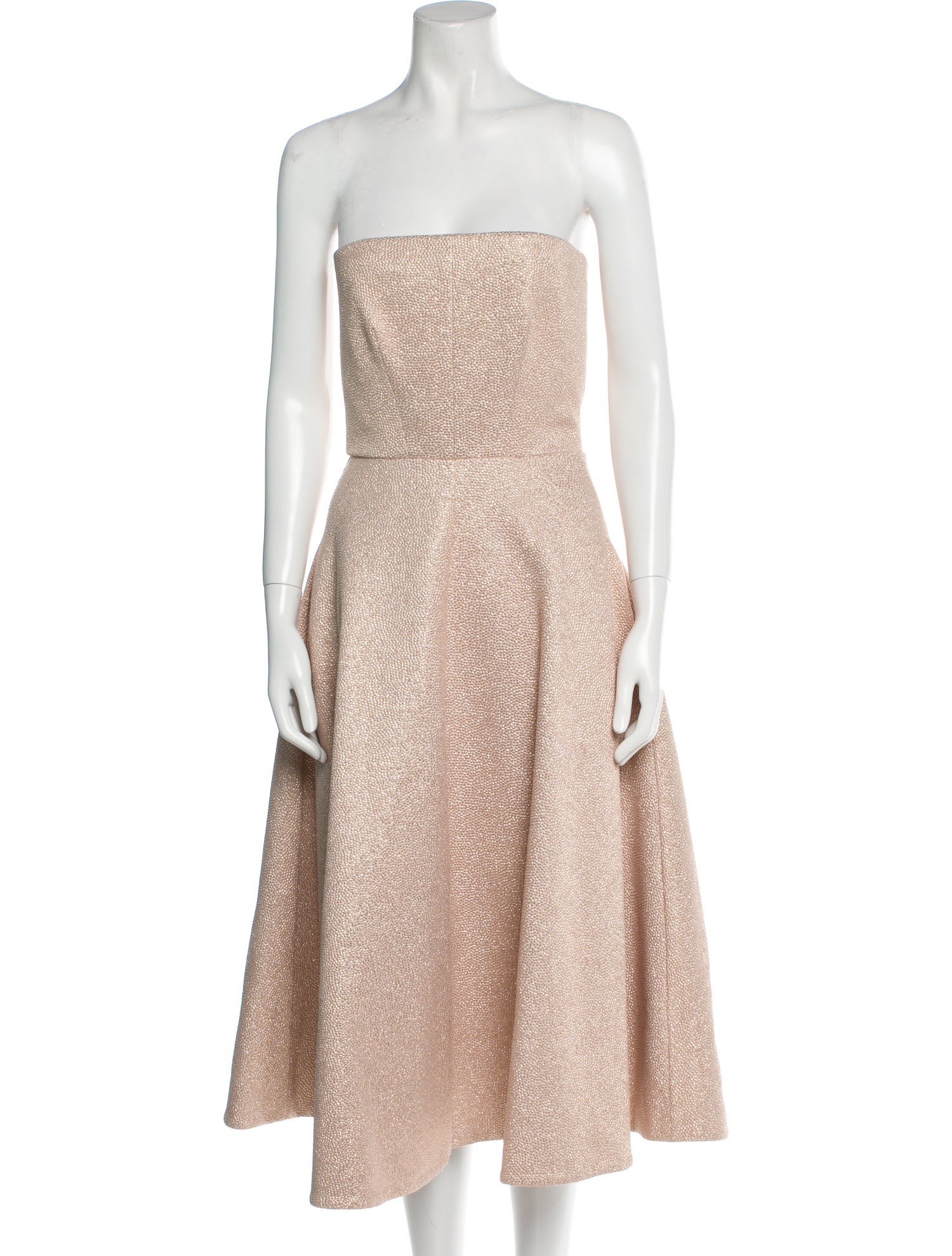 Rochas Strapless Knee-Length Dress