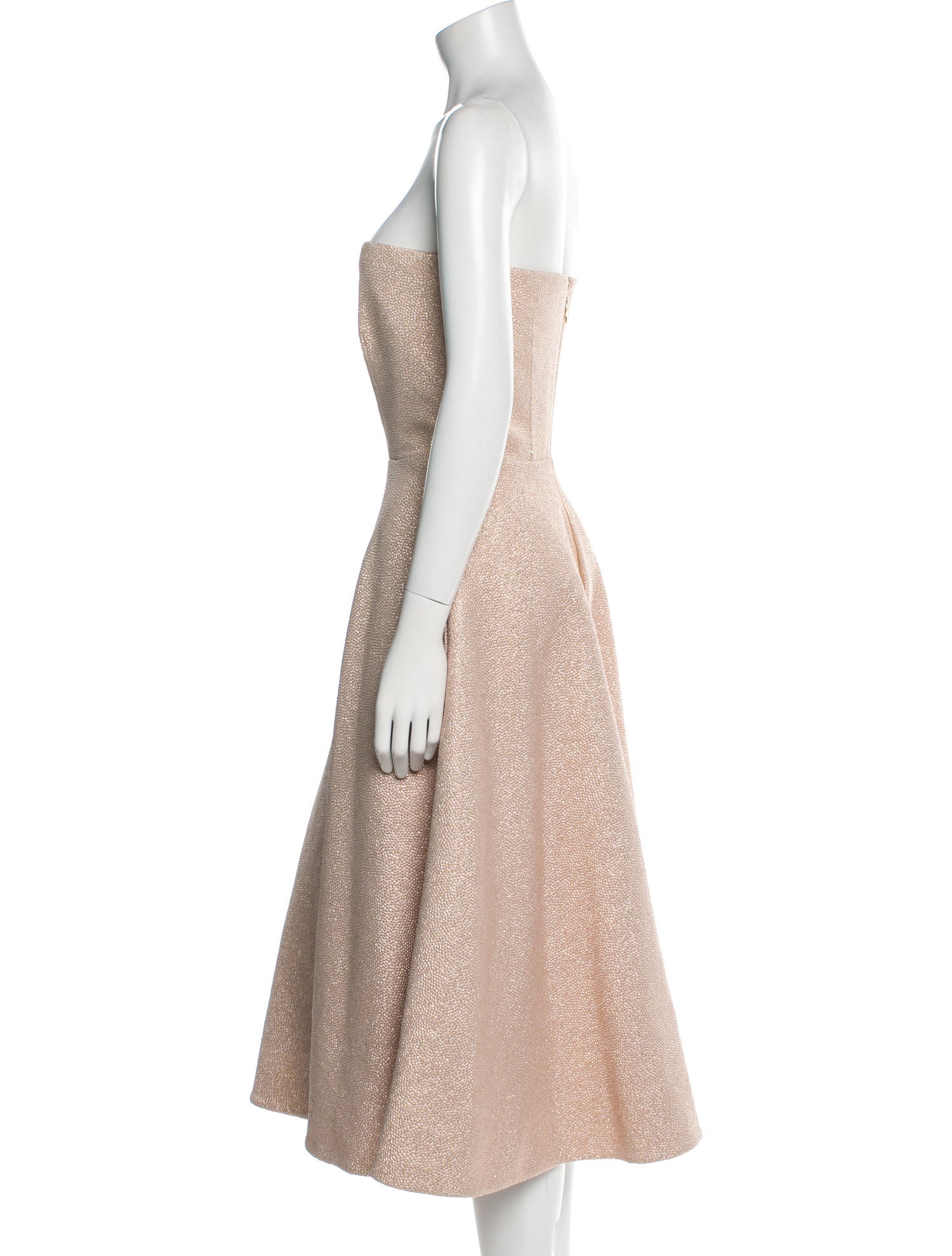 Rochas Strapless Knee-Length Dress