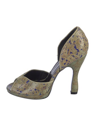 Rochas Printed D'Orsay Pumps