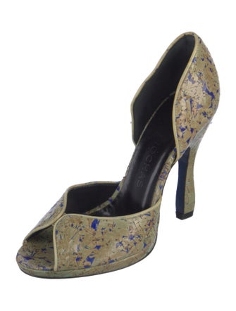 Rochas Printed D'Orsay Pumps