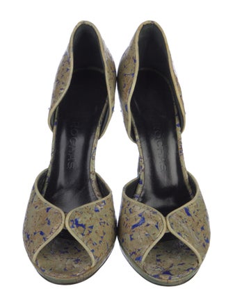 Rochas Printed D'Orsay Pumps