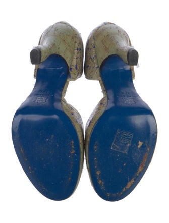 Rochas Printed D'Orsay Pumps