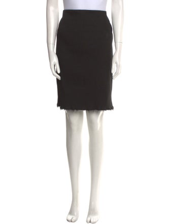 Rochas Raw-Edge Trim Knee-Length Skirt