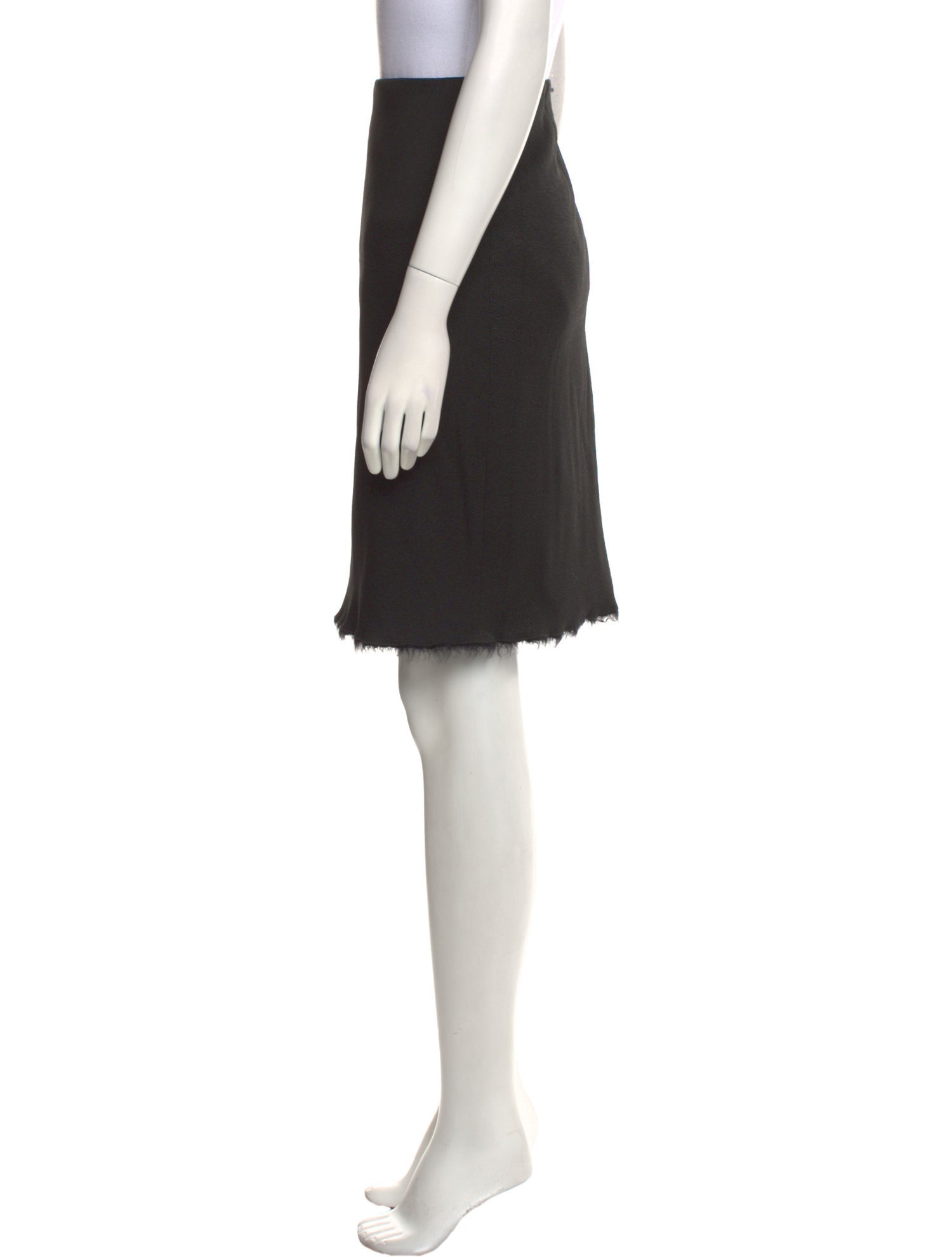 Rochas Raw-Edge Trim Knee-Length Skirt