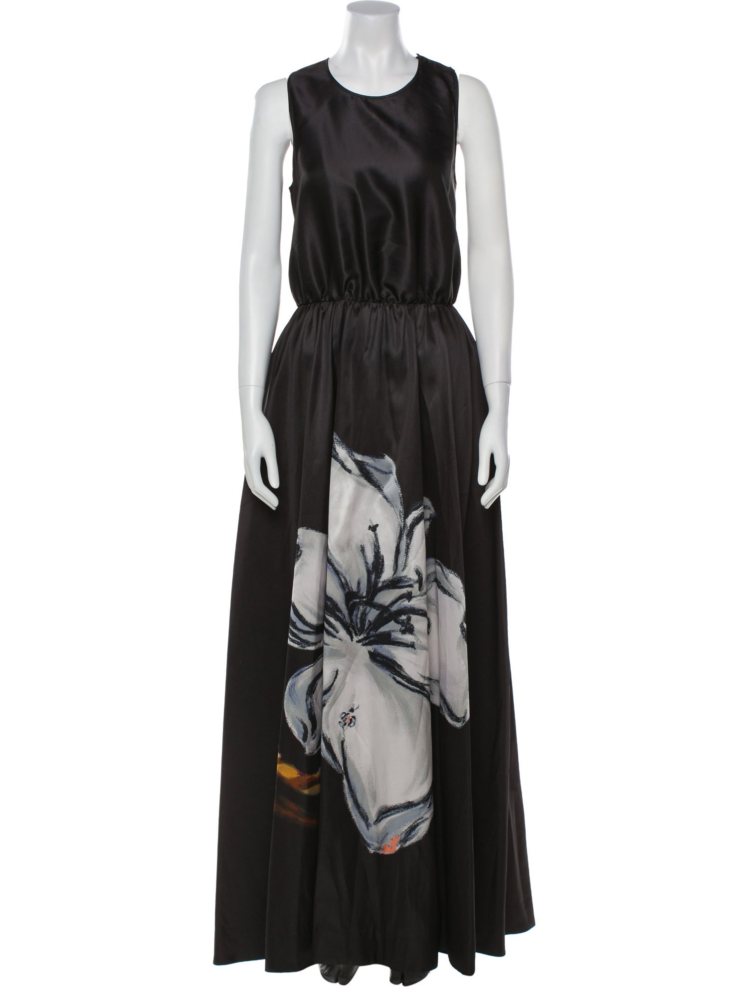 Rochas Printed Long Dress