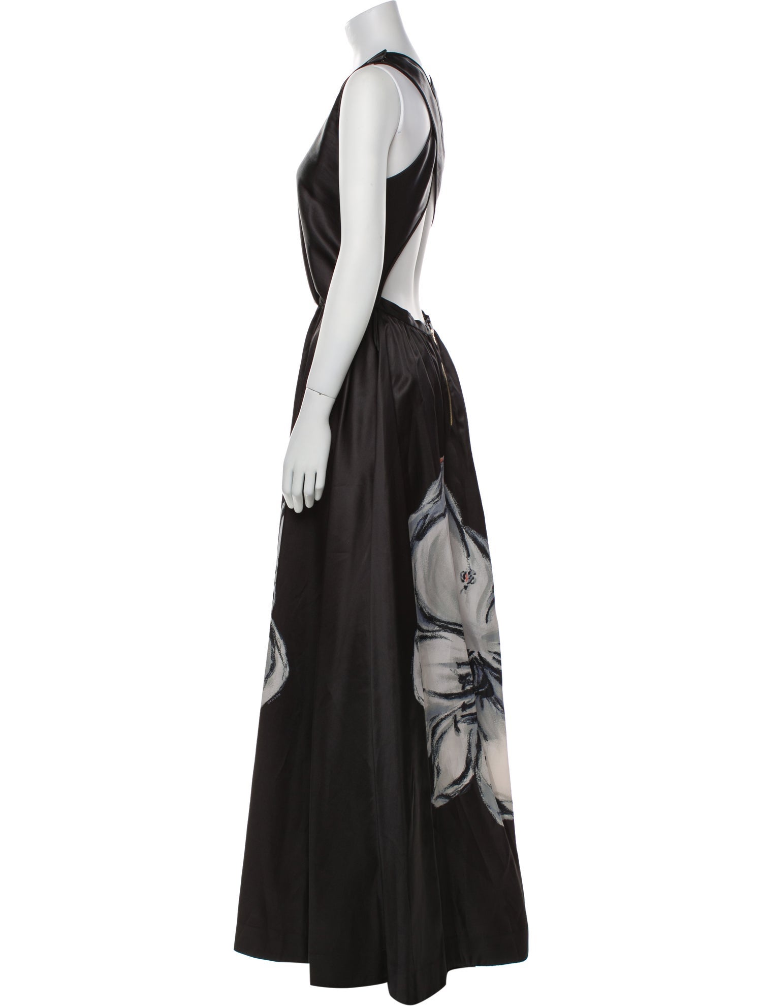 Rochas Printed Long Dress
