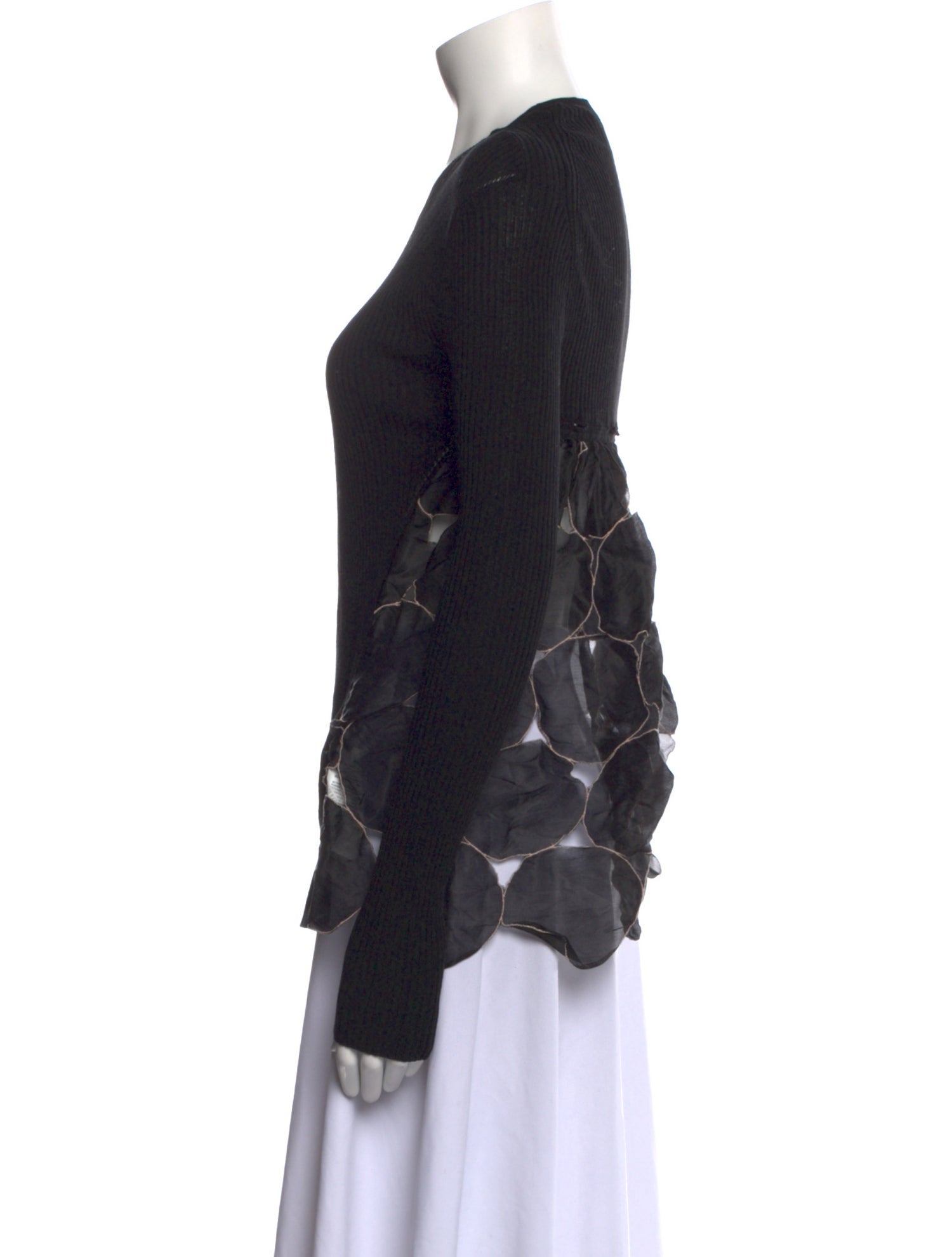 Rochas Crew Neck Long Sleeve Top