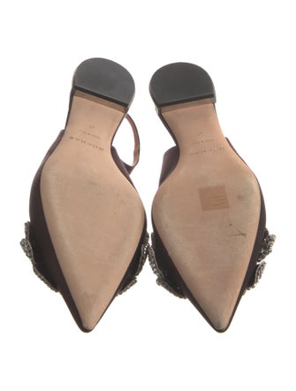 Rochas Satin Slingback Flats