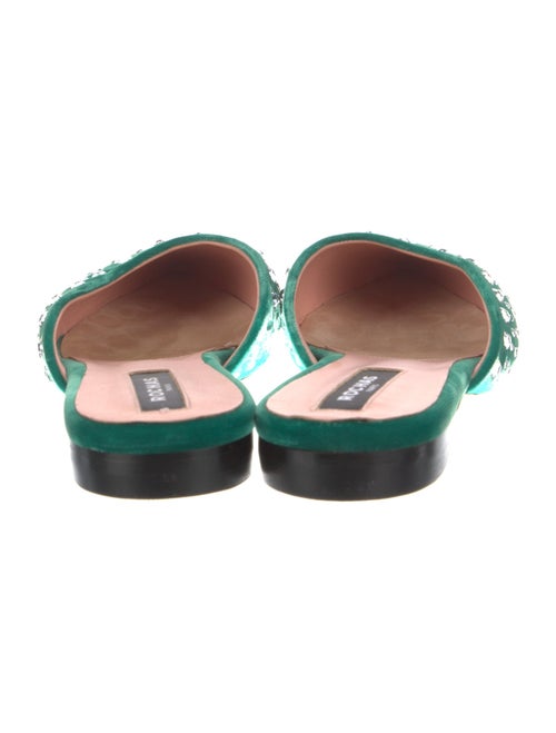 Rochas Velvet Crystal Embellishments Mules