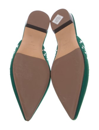 Rochas Velvet Crystal Embellishments Mules